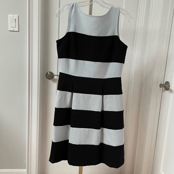 LOFT Striped Ponte Knit Dress - Picture 2 of 7